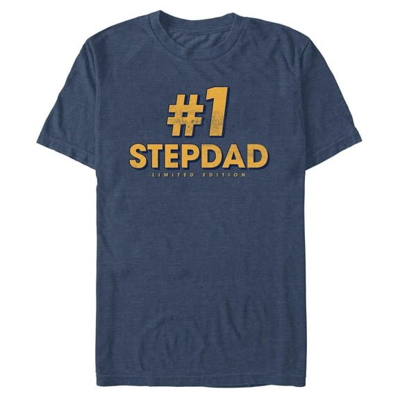 Mens Lost Gods Distressed Number One Stepdad T Shirt