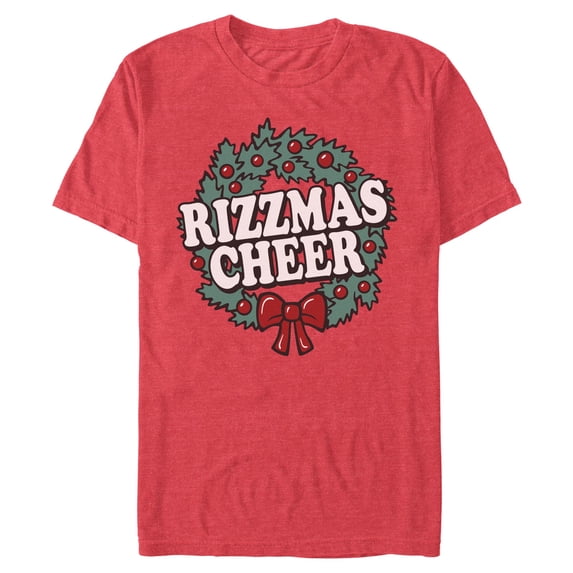 Mens Lost Gods Rizzmas Cheer Wreath T Shirt