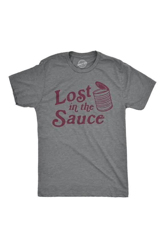 Mens Lost In The Sauce T Shirt Funny Thanksgiving Dinner Turkey Day Cranberry Sauce Tee Graphic Tees