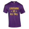 thumbnail image 1 of Mens Louisiana Football Tshirt Louisiana Vs All Yall Short Sleeve T-shirt-Purple-5xl, 1 of 1