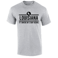 thumbnail image 1 of Mens Louisiana Tshirt Louisiana It's Where My Story Begins Short Sleeve T-shirt-Sports Grey-xxxl, 1 of 1
