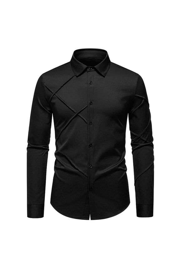 Mens Lounge Button Top Long Sleeve Blouses for Man Collared Turtleneck Neck Basic Summer Fall Shirt 2026 Clothing