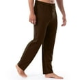 thumbnail image 1 of Mens Lounge Pants Wide Leg Pajamas Pants with Pockets Loose Casual Comfortable Elastic Waist Pants Sleepwear M, Brown, 1 of 7