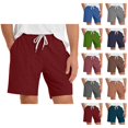 thumbnail image 1 of Mens Lounge Shorts Summer Elastic Waist Drawstring Straight Leg Relaxed Fit Casual Shorts with Pockets, 1 of 5