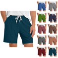 thumbnail image 1 of Mens Lounge Shorts Summer Elastic Waist Drawstring Straight Leg Relaxed Fit Casual Shorts with Pockets, 1 of 7