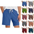 thumbnail image 1 of Mens Lounge Shorts Summer Elastic Waist Drawstring Straight Leg Relaxed Fit Casual Shorts with Pockets, 1 of 7