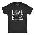 thumbnail image 1 of Mens Love Bites Funny Shark Dating Relationship Valentine's Day T shirt Graphic Tees, 1 of 9