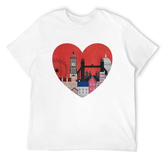 Mens Love London UK England British Visitor Lover Momento T-Shirt White 3X-Large
