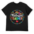 thumbnail image 1 of Mens Love Montessori Teacher Toy Daycare Appreciation Week Team T-Shirt Black, 1 of 5