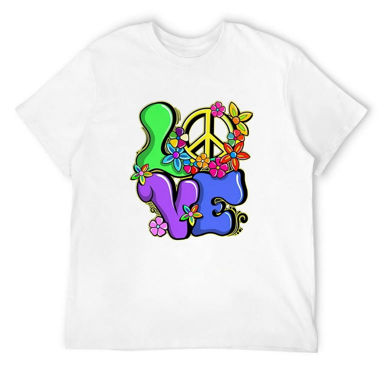 Love Peace Freedom T-Shirt 60s 70s Tie Dye Hippie Shirt Tee Love Peace Freedom T-Shirt 60s 70s Tie Dye Hippie Shirt Tee