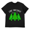 thumbnail image 1 of Mens Love Treeangle Funny Christmas Tree Pun T-Shirt Black, 1 of 5