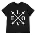 thumbnail image 1 of Mens Love Tribal Crossed Arrows T-Shirt Positive Saying Tee Black 4X-Large, 1 of 5