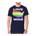 thumbnail image 1 of Mens Love Wins USA Short-Sleeve T-Shirt - Navy - 4X-Large, 1 of 1