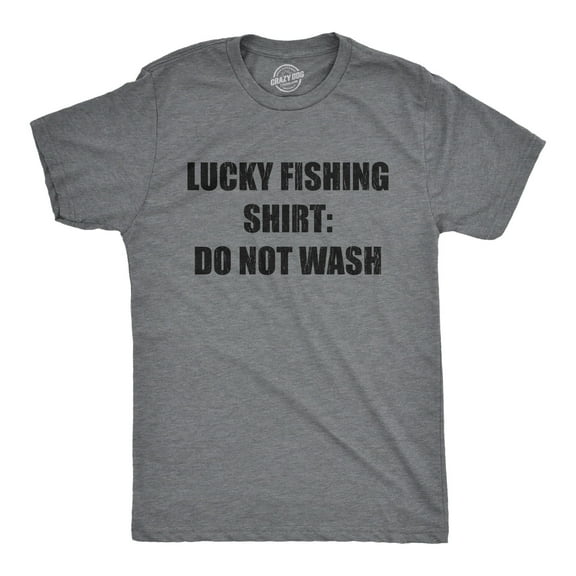 Mens Lucky Fishing Shirt Do Not Wash T Shirt Funny Fisherman Angler Graphic Tee Graphic Tees