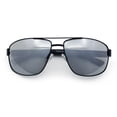 thumbnail image 1 of Mens Luxurious Euro Gentlemanly Rectangle Agent Metal Rim Sunglasses Black - Silver Mirror, 1 of 8