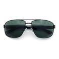 thumbnail image 1 of Mens Luxurious Euro Gentlemanly Rectangle Agent Metal Rim Sunglasses Gunmetal - Green, 1 of 8