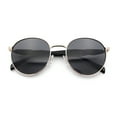 thumbnail image 1 of Mens Luxury Classic Round Metal Rim Hustler Fashion Sunglasses Gold Black - Black, 1 of 8