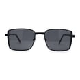 thumbnail image 1 of Mens Luxury Classical Narrow Rectangular Metal Rim Pimp Sunglasses All Black, 1 of 4