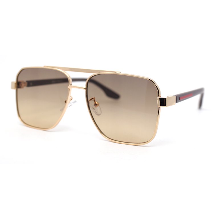 Chic Brown and Gold Rectangular Sunglasses THEMONROE-GOLD-BROWN-1.png?v=  main image 4