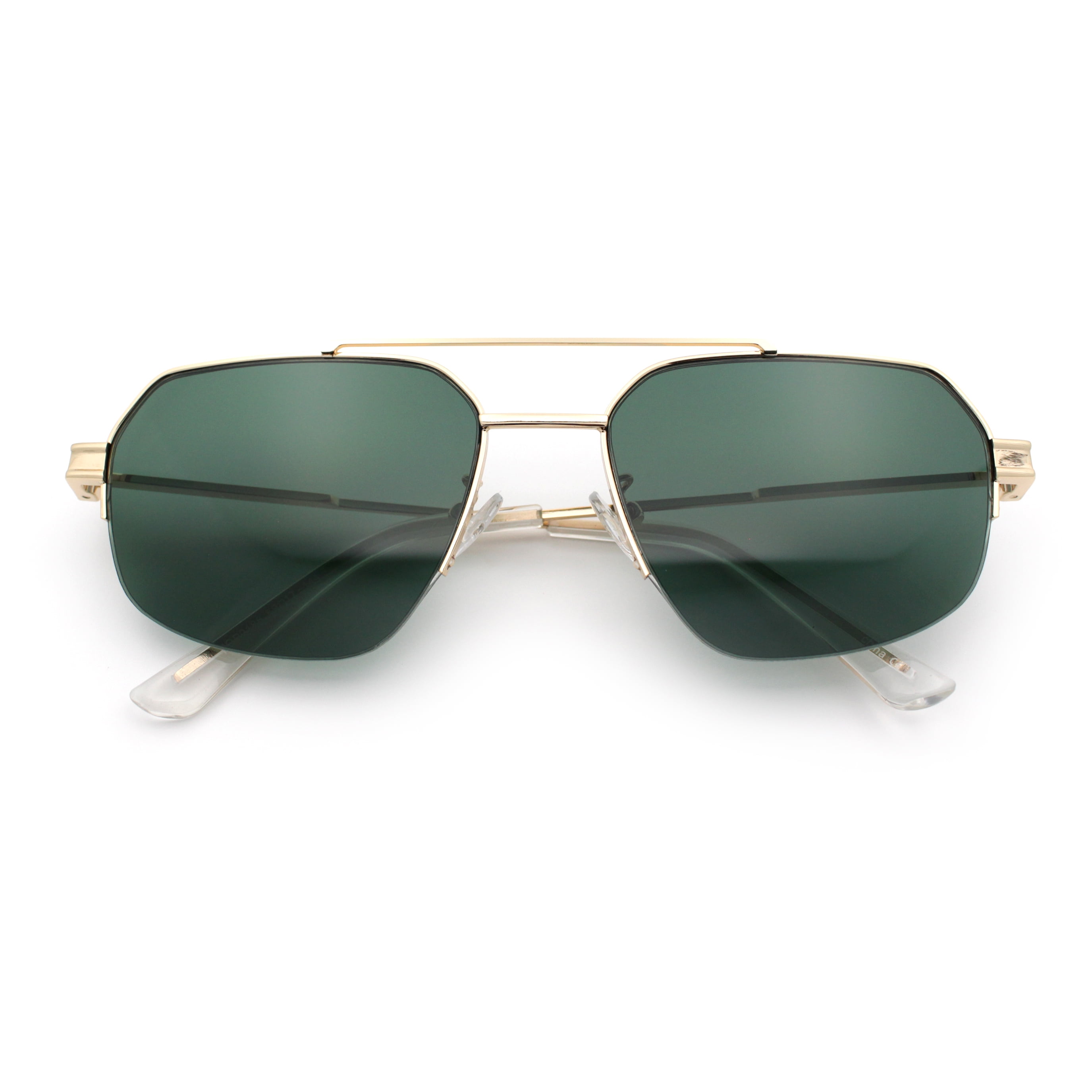 Luxury Gold and green Sunglasses Sunglasses Fred Alaska Luxury Aviator Shades Gold main image 4