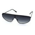 thumbnail image 1 of Mens Luxury Mobster Shield Metal Rim Racer Sunglasses Gunmetal Smoke, 1 of 4