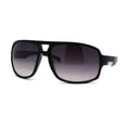 thumbnail image 1 of Mens Luxury Oversize Sport Plastic Racer Sunglasses Black, 1 of 4