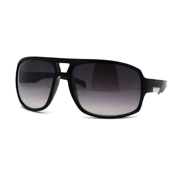 Mens Luxury Oversize Sport Plastic Racer Sunglasses Black
