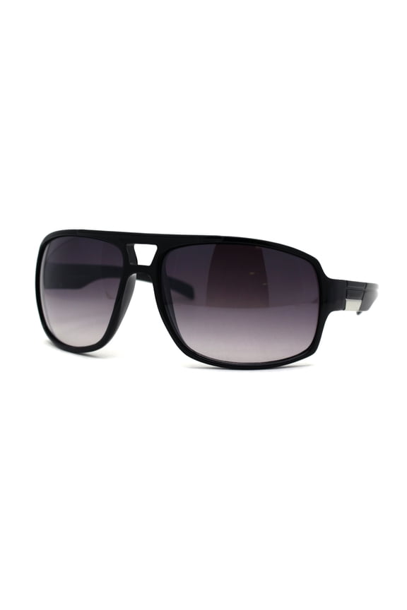 Mens Luxury Oversize Sport Plastic Racer Sunglasses Black