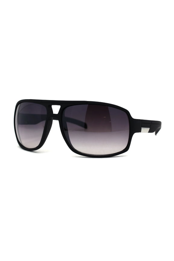 Mens Luxury Oversize Sport Plastic Racer Sunglasses Matte Black