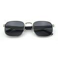 thumbnail image 1 of Mens Luxury Oversize Wood Buff Rectangle OG Gangster Sunglasses Silver Black - Black, 1 of 7