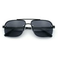 thumbnail image 1 of Mens Luxury Rimless Rectangle Mafia Metal Rim Racer Mob Sunglasses Gunmetal - Black, 1 of 8