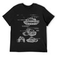 thumbnail image 1 of Mens M60A3 Patton Tank Blueprint Recognition T-Shirt Black Medium, 1 of 5