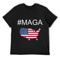 thumbnail image 1 of Mens #MAGA T-shirt Black Small, 1 of 5