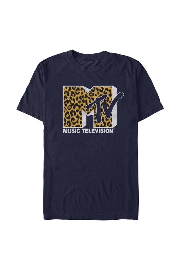 Mens MTV Retro Cheetah Print Icon T Shirt