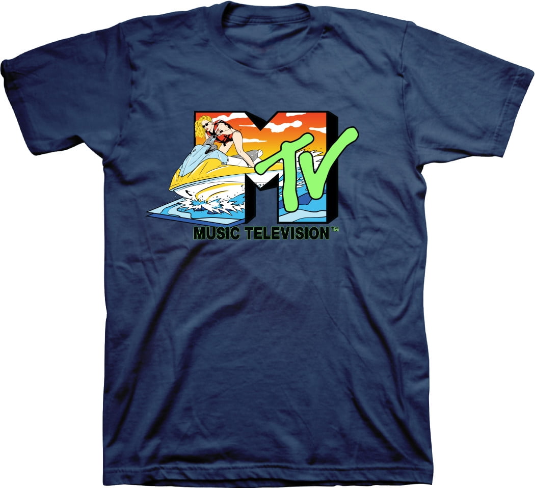 Mens MTV Retro Logo Shirt - MTV Classic 90s tee - MTV