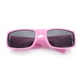 thumbnail image 1 of Mens Mad Dog Narrow Rectangle 90s Street Gangster Shade Sunglasses Pink - Black, 1 of 8