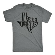 Mens Made In Texas Tshirt Funny Hometown Pride Lonestar State Tee Graphic Tees