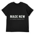 thumbnail image 1 of Mens Made New | 2 Corinthians 5:17 Baptism Christian T-shirt T-Shirt Black, 1 of 5