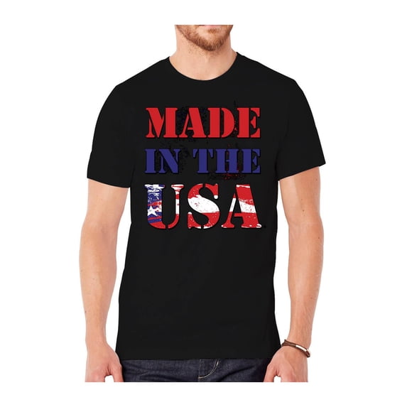 Mens Made in USA Short-Sleeve T-Shirt - Black - Large