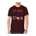thumbnail image 1 of Mens Made in USA Short-Sleeve T-Shirt - Brown - 3X-Large, 1 of 1
