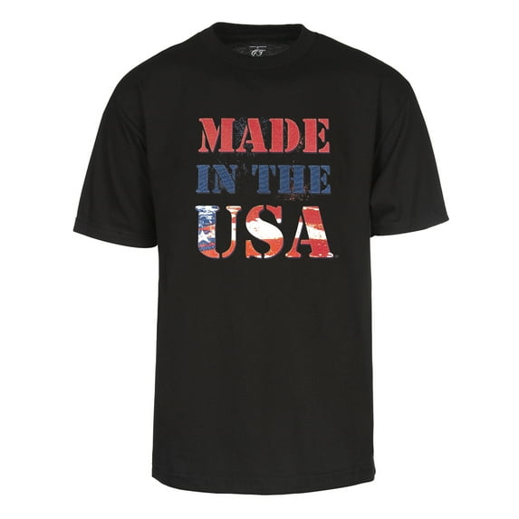 Mens Made in the USA Patriot Short-Sleeve T-Shirt - Black - Medium