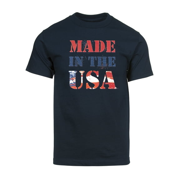Mens Made in the USA Patriot Short-Sleeve T-Shirt - Navy - X-Large