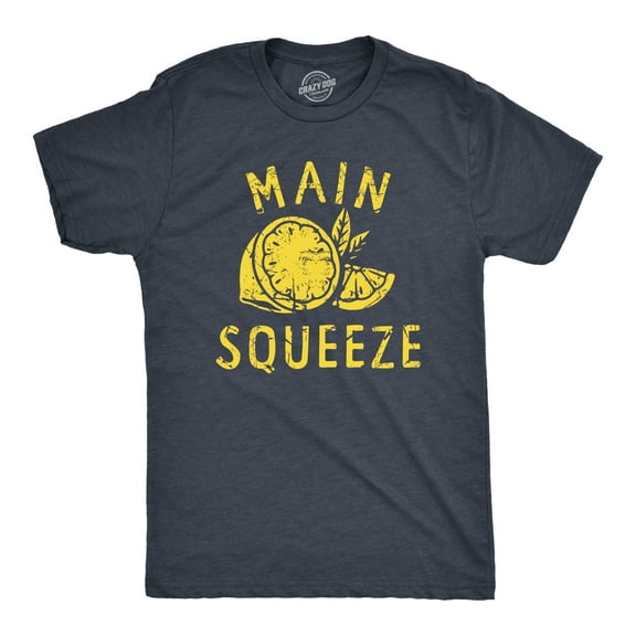 Mens Main Squeeze T Shirt Funny Best Friend Lemon Joke Tee for Guys Graphic Tees