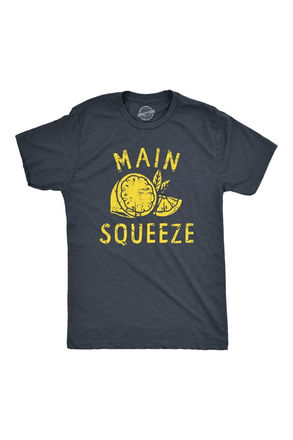 Mens Main Squeeze T Shirt Funny Best Friend Lemon Joke Tee for Guys Graphic Tees