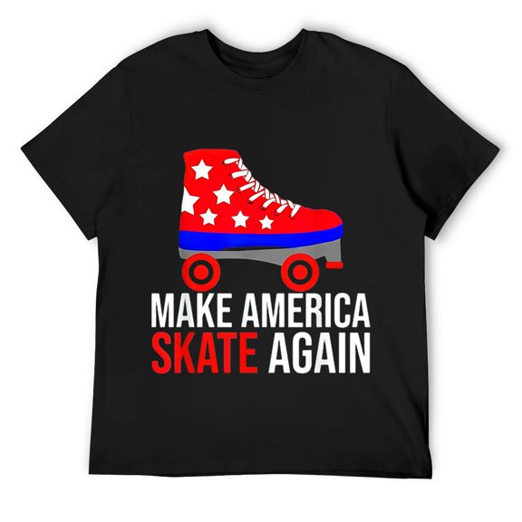 Mens Make America Skate Again Gift-Roller Derby T-Shirt Black