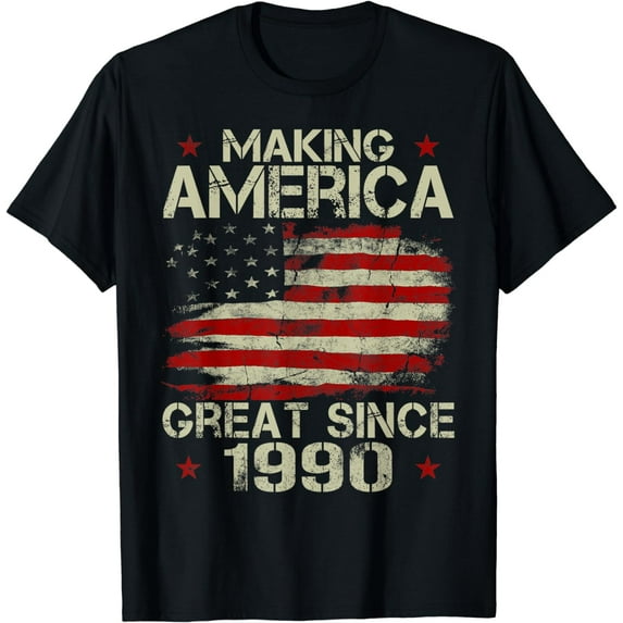 Mens Making America Great Since 1990 Vintage Gifts 30th Birthday T-Shirt