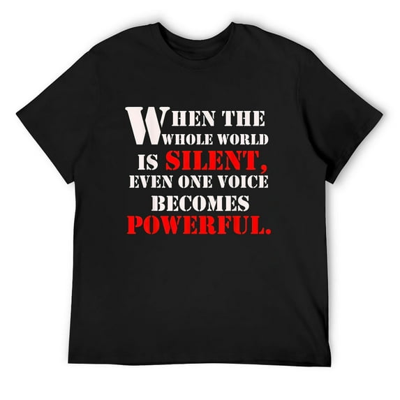 Mens Malala Yousafzai Inspired Quote T-shirt Black Large