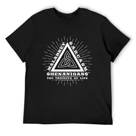 Mens Malarkey, Sarcasm, Shenanigans The Trifecta Of Life Shirt Black 4X-Large