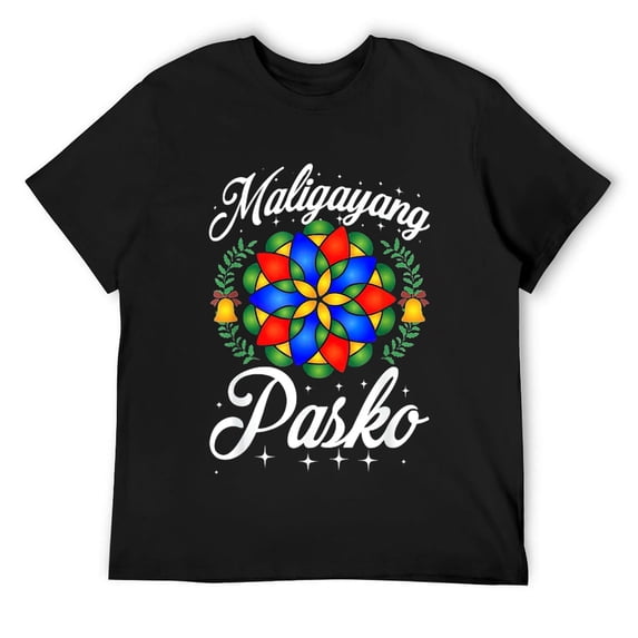 Mens Maligayang Pasko Merry Christmas In Tagalog Philippines T T-Shirt Black