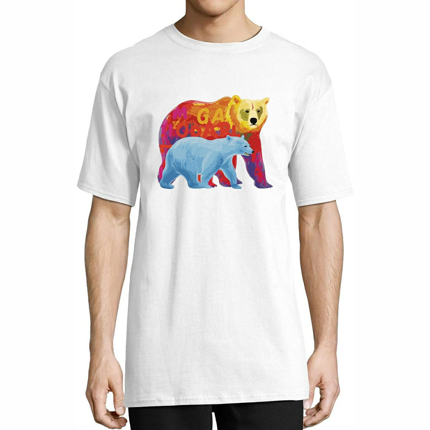 Mens Mama Bear Short Sleeve T Shirts White - Walmart.com